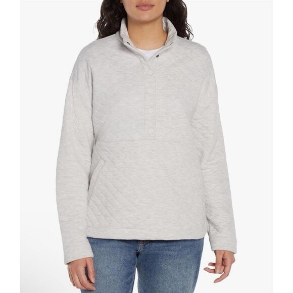 NWT Eddie Bauer Women's XL Cream Quilted Pullover w/ Kangaroo Pockets $99 MSRP - Picture 1 of 13
